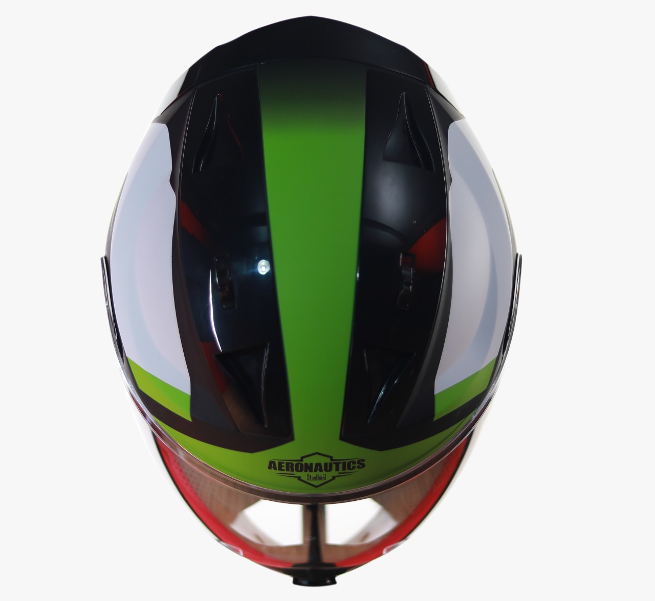 SA-1 Aerodynamics Mat Black With Y.Green(Fitted With Clear Visor Extra Green Night Vision Visor Free)